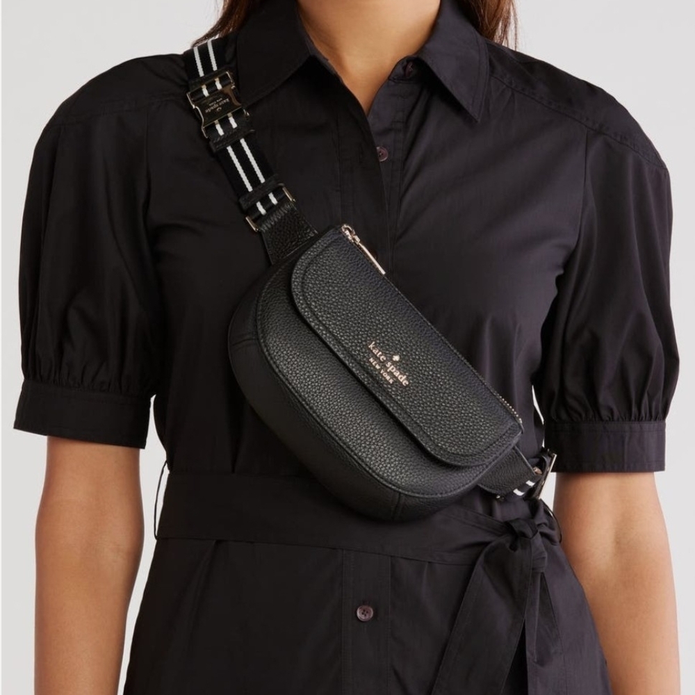 Kate Spade New York Black Leather Belt Bag - Picture 8 of 9